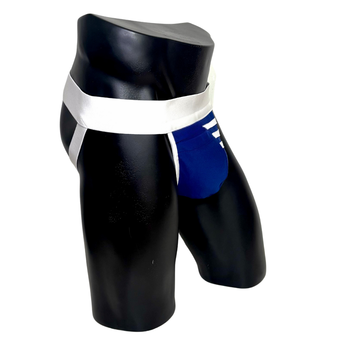 Adidas 3 Stripes Dark Blue Pocket Jockstrap/Thong