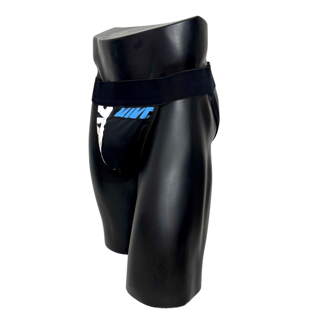 Nike Black Blue/White Logo Jockstrap/Thong