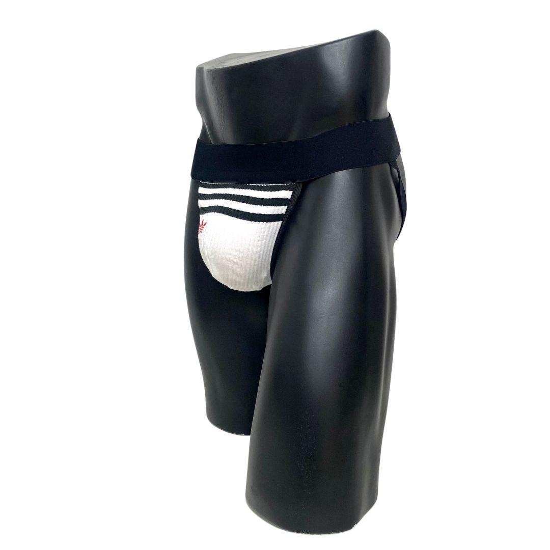 Adidas Originals Three Stripes Logo White Socks Jockstrap/Thong