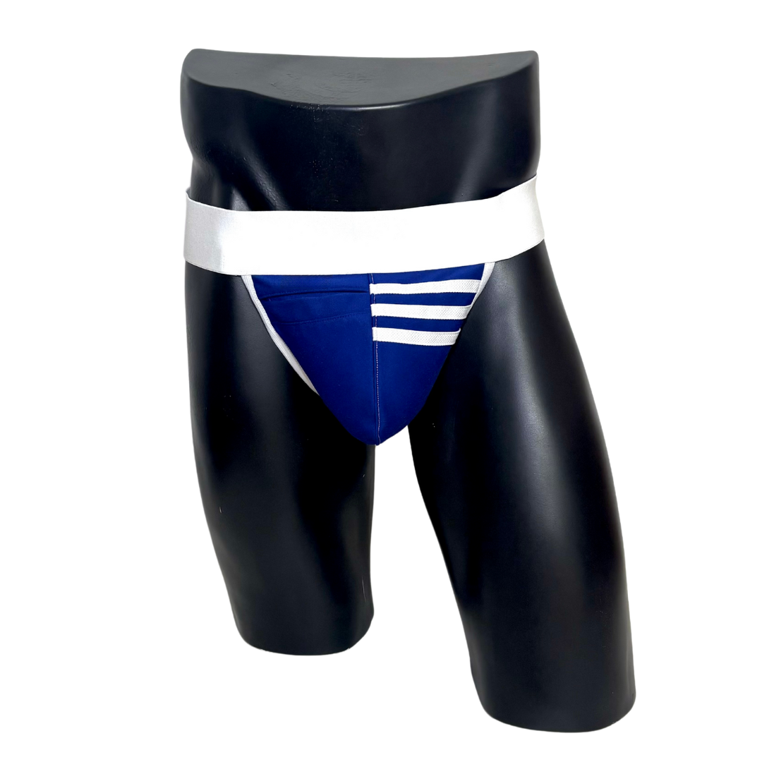 Adidas 3 Stripes Dark Blue Pocket Jockstrap/Thong