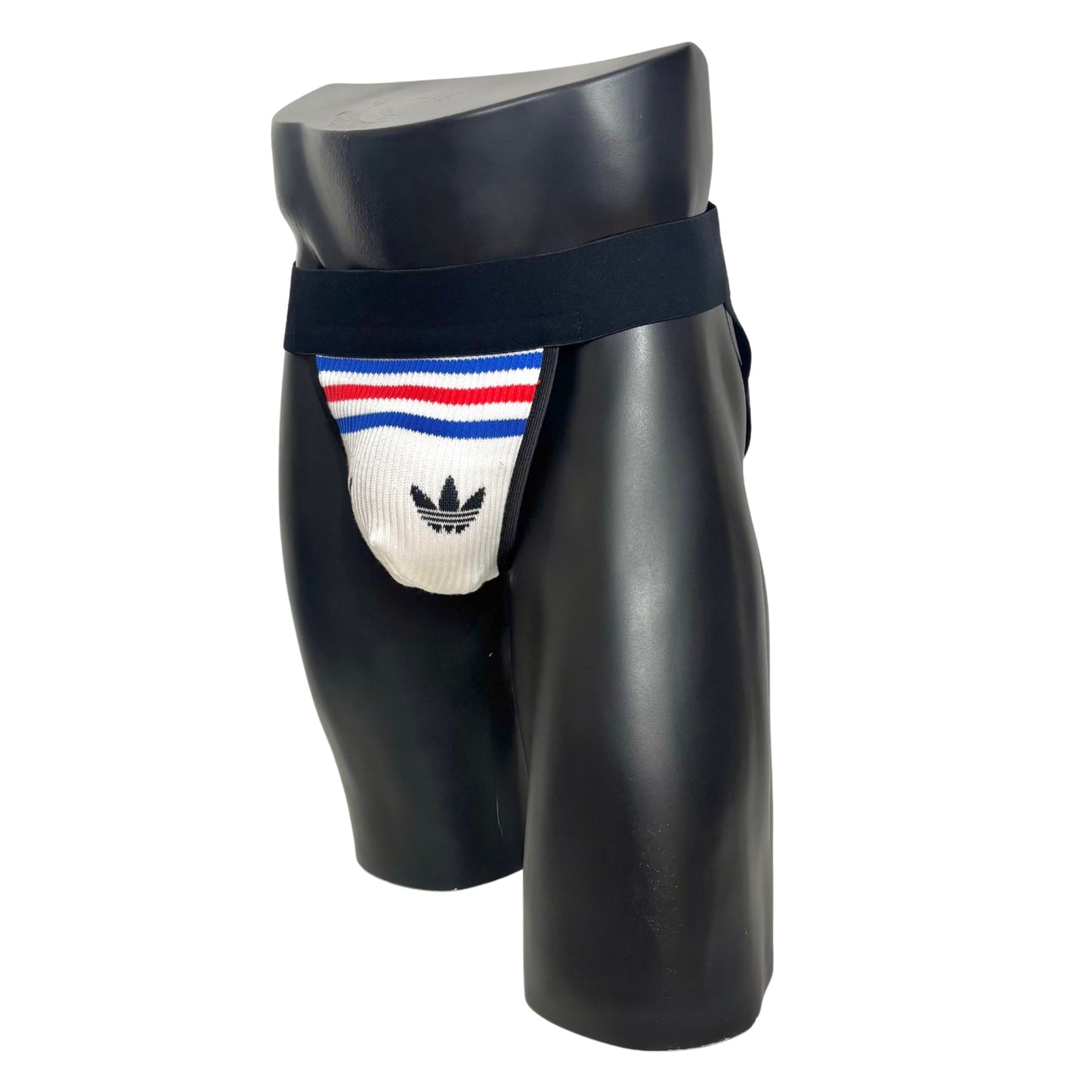 Adidas Originals White/Blue and Red Socks Jockstrap/Thong 2.0