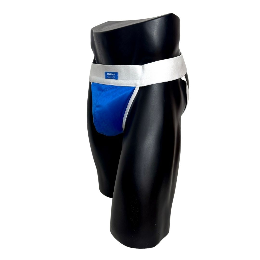 Adidas Glossy Logo All Over Blue Jockstrap/Thong