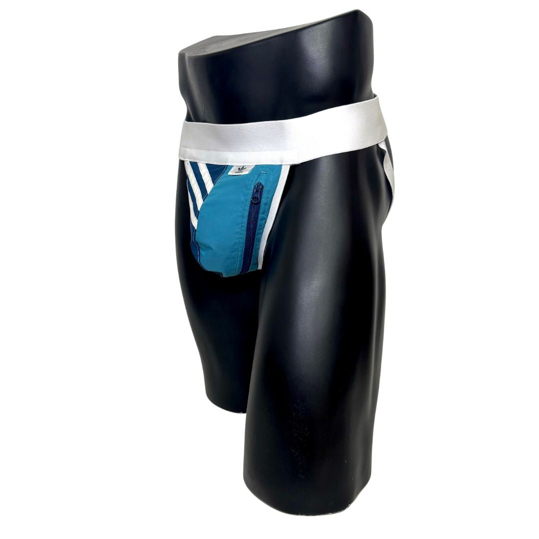 Adidas 3 Stripes Navy Blue Pocket Jockstrap/Thong