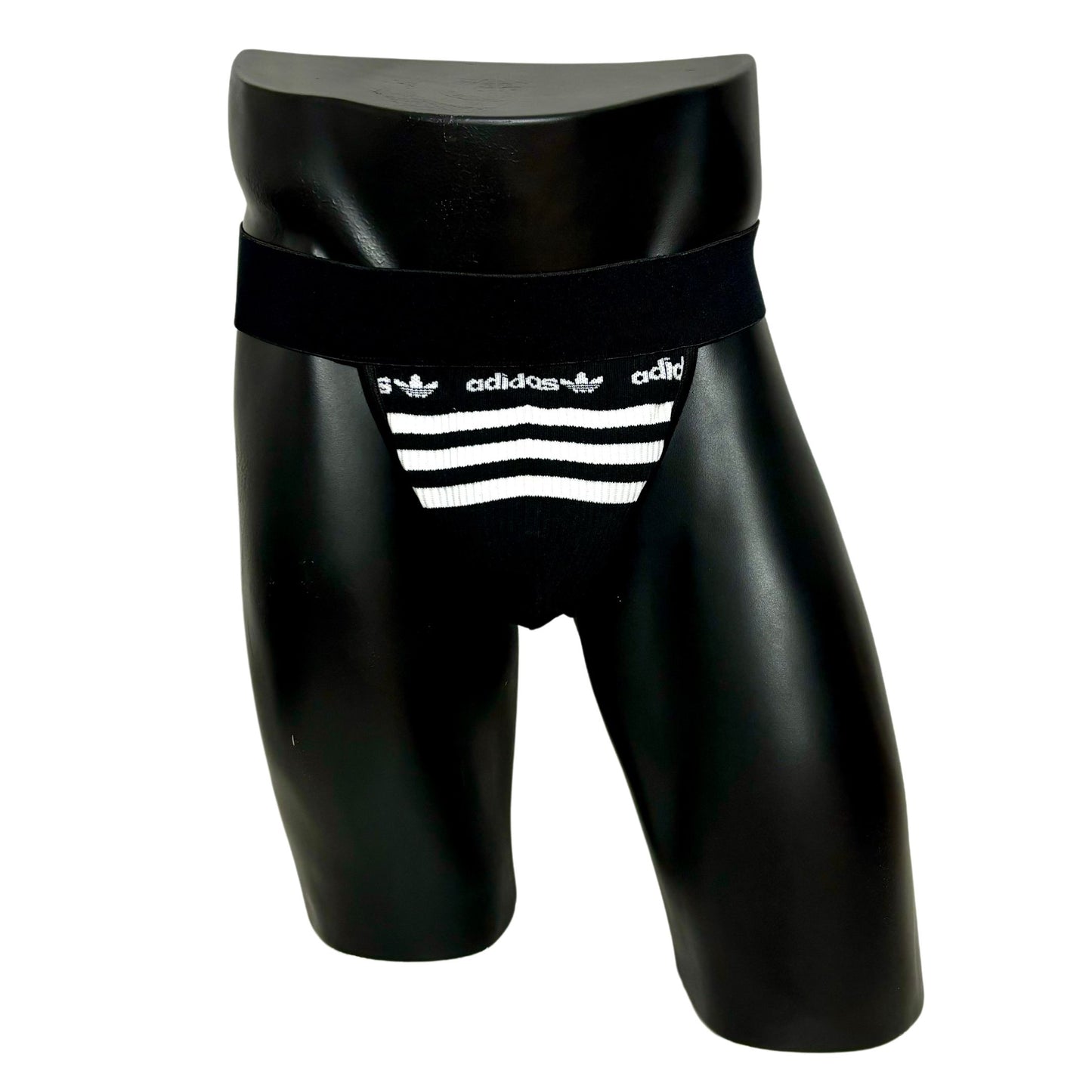 Adidas Originals Black Logo Socks Jockstrap/Thong