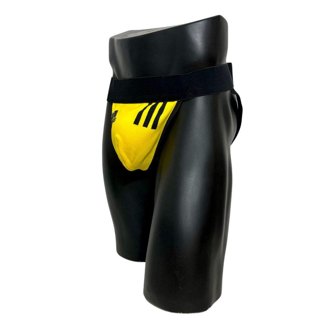 Adidas Sport Logo Yellow Socks Jockstrap/Thong