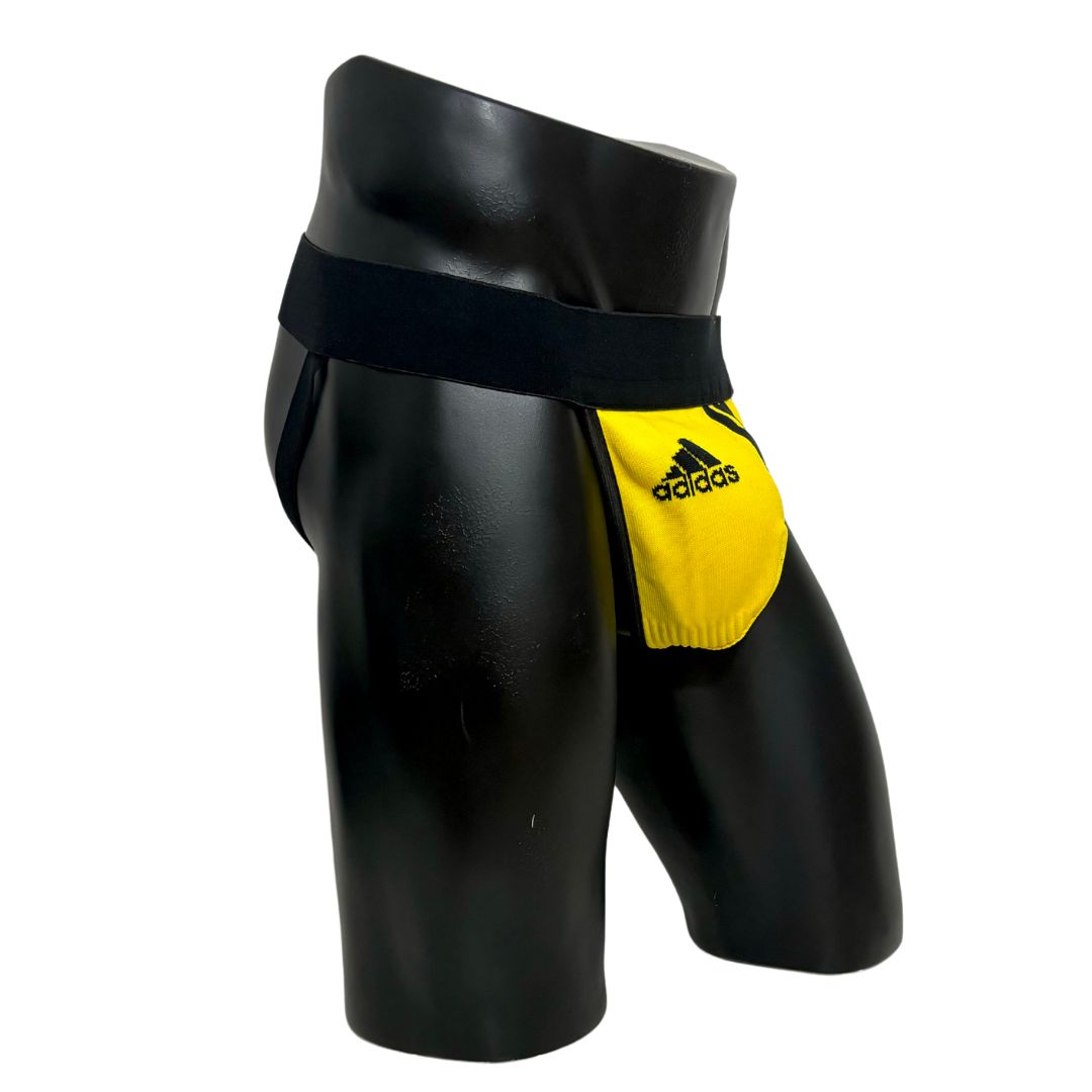 Adidas Sport Logo Yellow Socks Jockstrap/Thong
