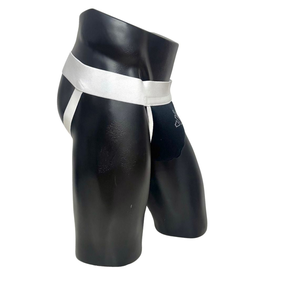 Adidas Sport Outlined Logo Black Socks Jockstrap/Thong