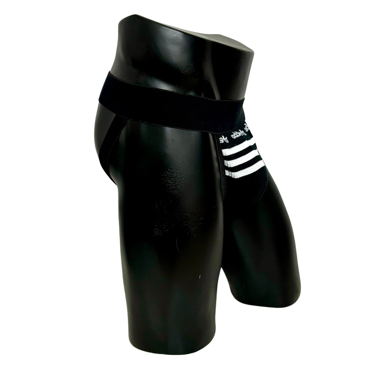 Adidas Originals Black Logo Socks Jockstrap/Thong