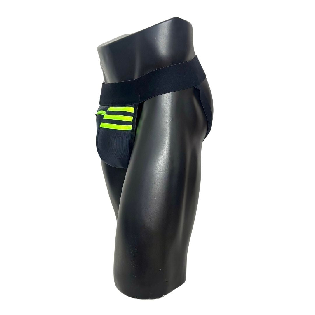 Adidas 3 Stripes Acid Green Pocket Jockstrap/Thong 2.0