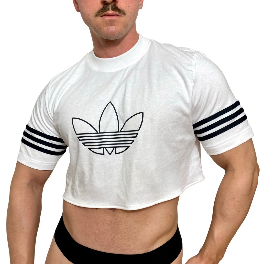 Adidas Originals Logo White Crop Top