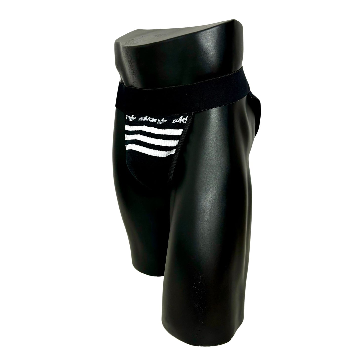 Adidas Originals Black Logo Socks Jockstrap/Thong