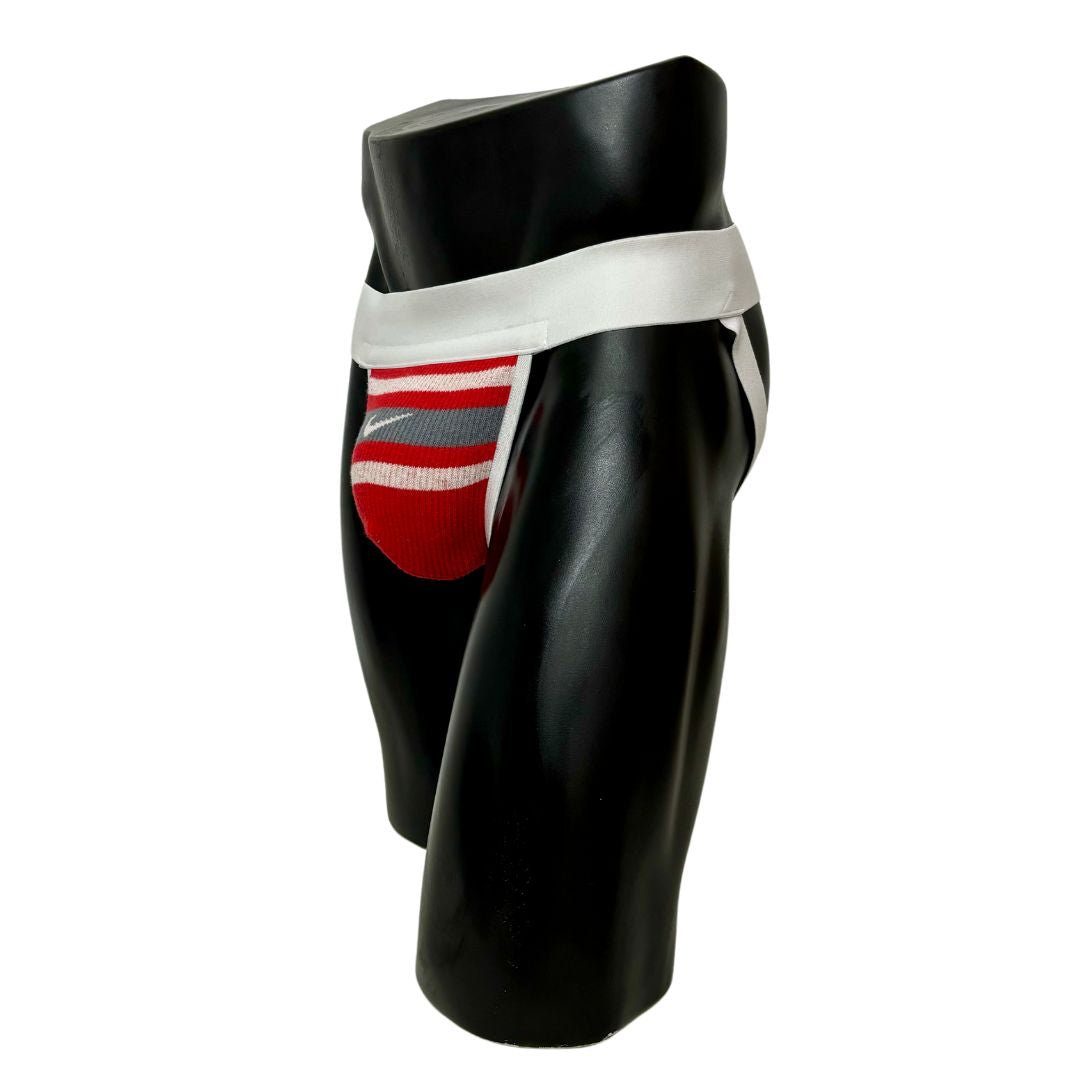Nike Retro Red/Gray Logo Socks Jockstrap/Thong