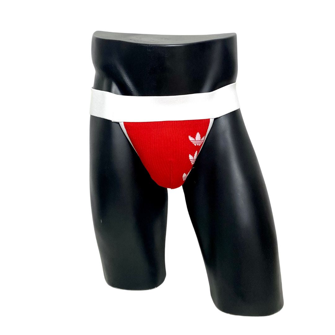 Adidas Originals Three Logo Red Socks Jockstrap/Thong