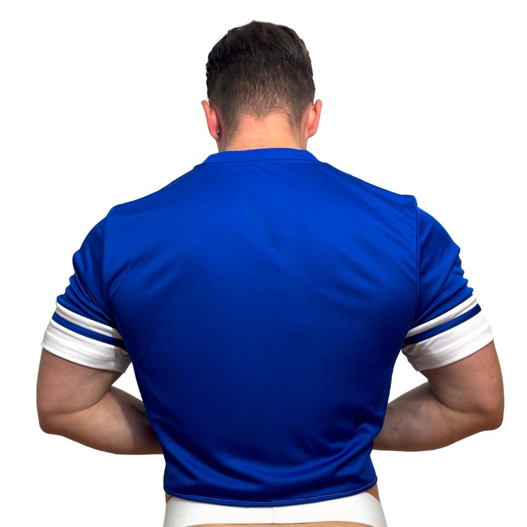 Adidas Neo Blue Short Sleeve Crop Top