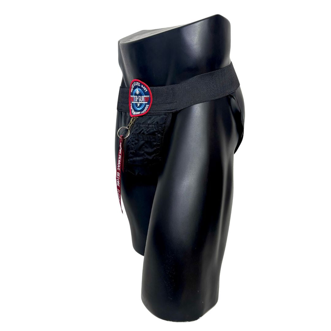 Alpha Industries Black Top Gun Pocket Jockstrap/Thong