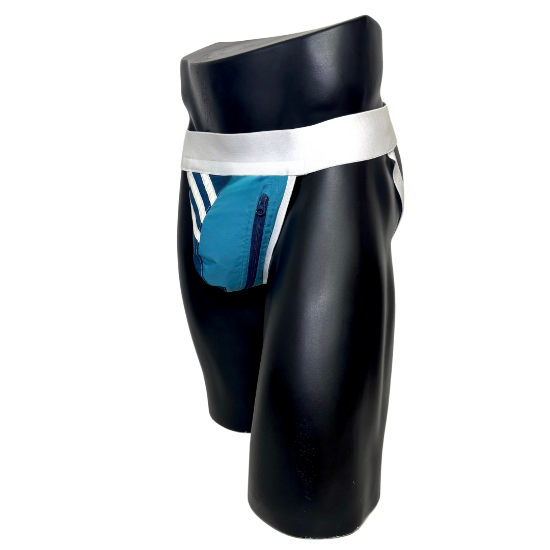 Adidas 3 Stripes Navy Blue Pocket Jockstrap/Thong