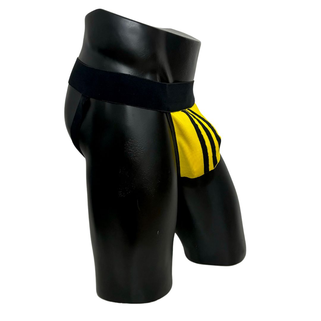 Adidas Originals Three Stripes Yellow Socks Jockstrap/Thong