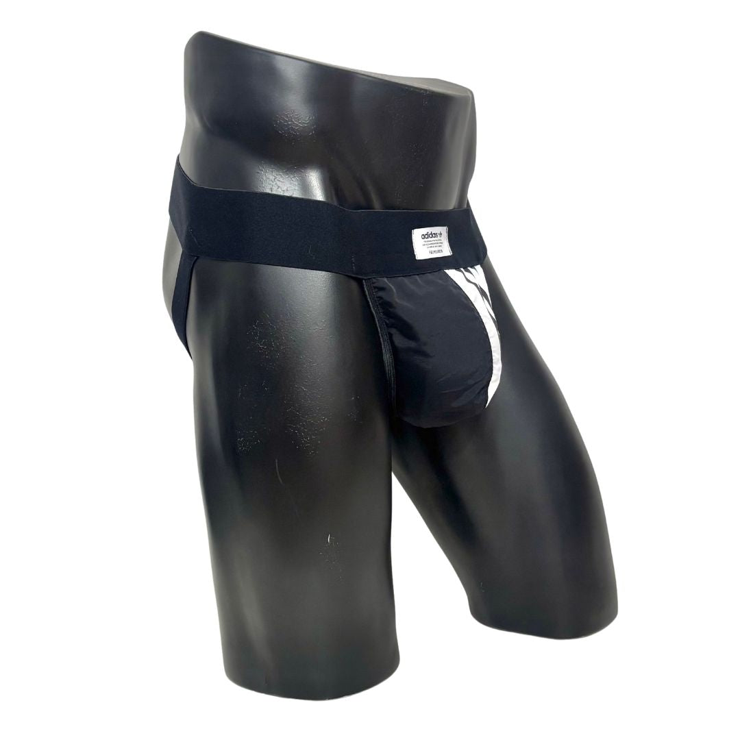 Adidas 3 Stripes Black/White Jockstrap/Thong