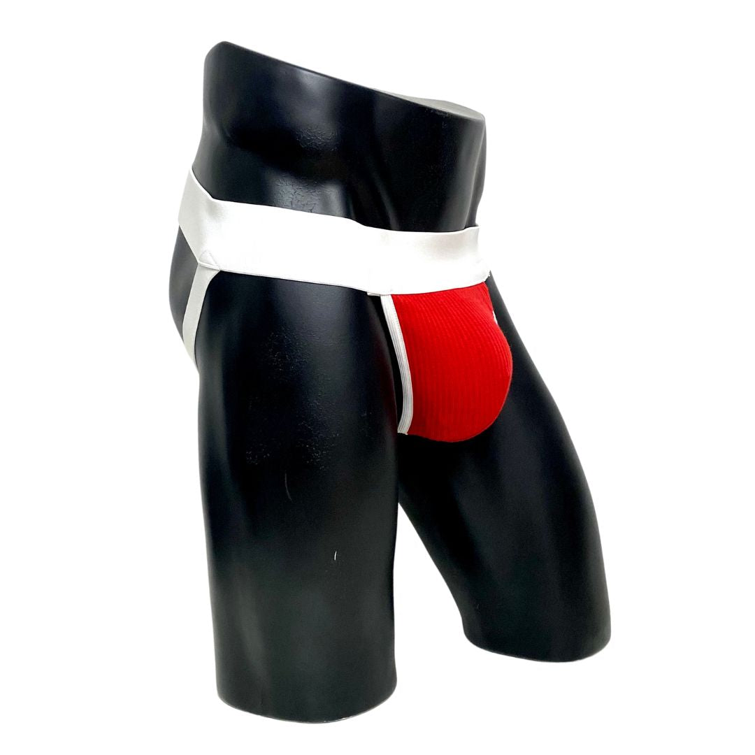Adidas Originals Three Logo Red Socks Jockstrap/Thong