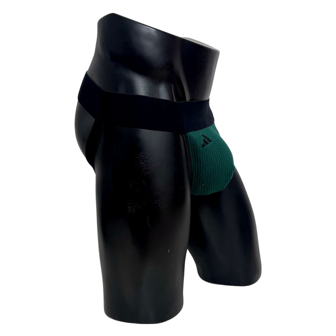 Adidas Sport Logo Green Socks Jockstrap/Thong