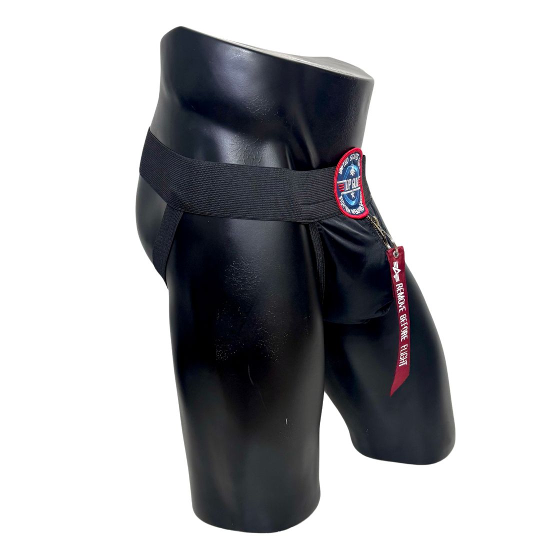 Alpha Industries Black Top Gun Pocket Jockstrap/Thong