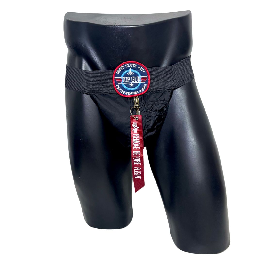 Alpha Industries Black Top Gun Pocket Jockstrap/Thong