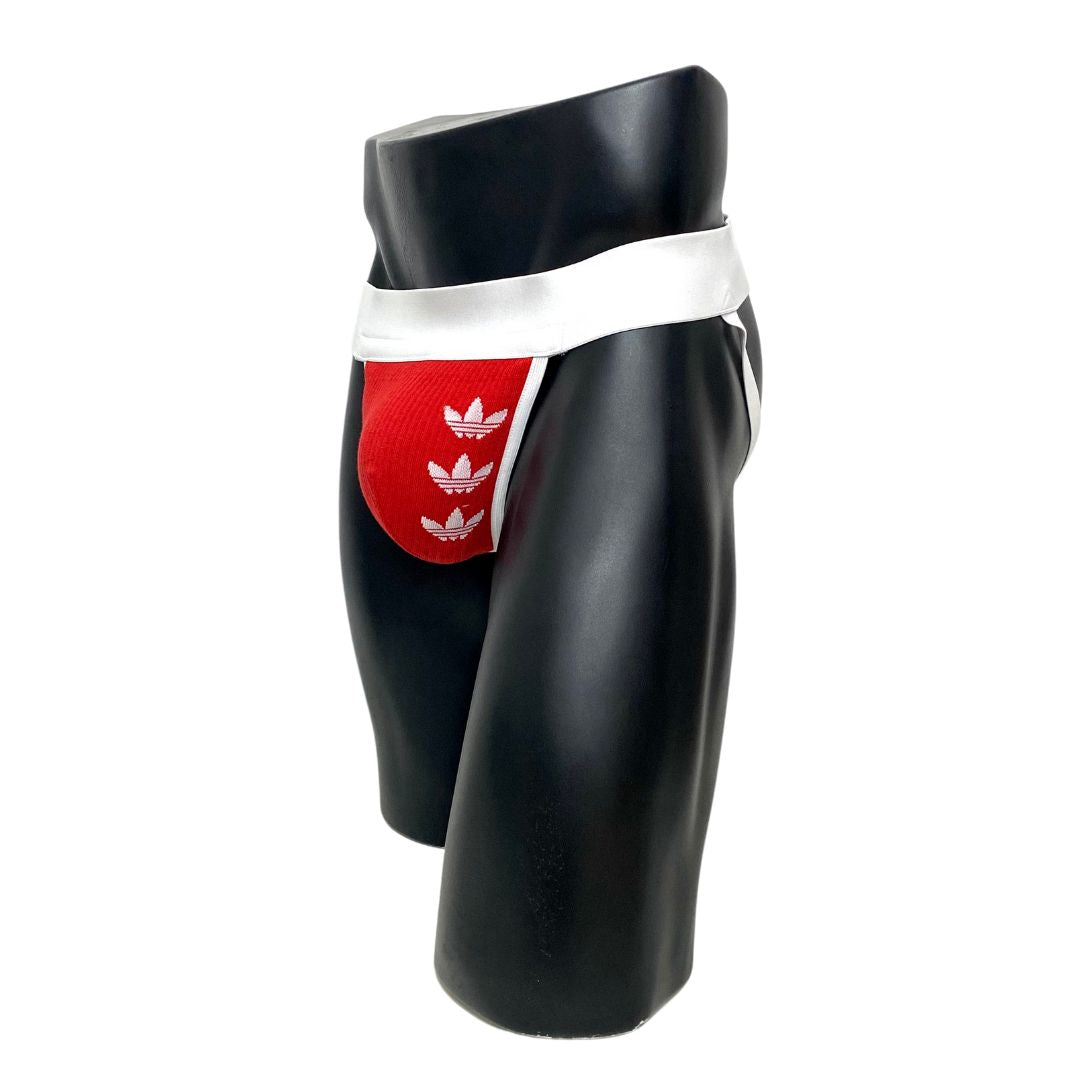 Adidas Originals Three Logo Red Socks Jockstrap/Thong