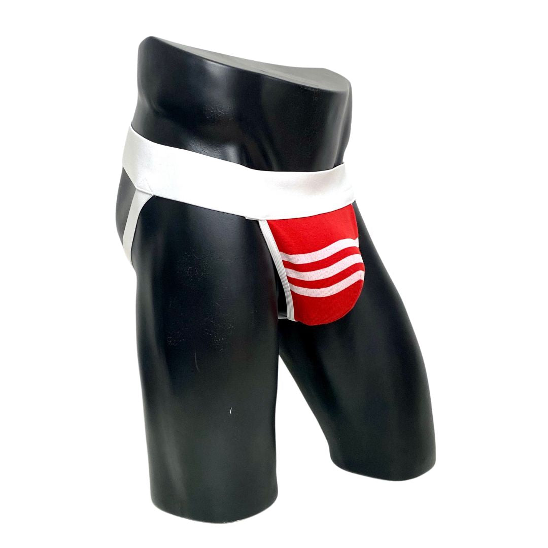 Adidas Originals Three Stripes Red Socks Jockstrap/Thong