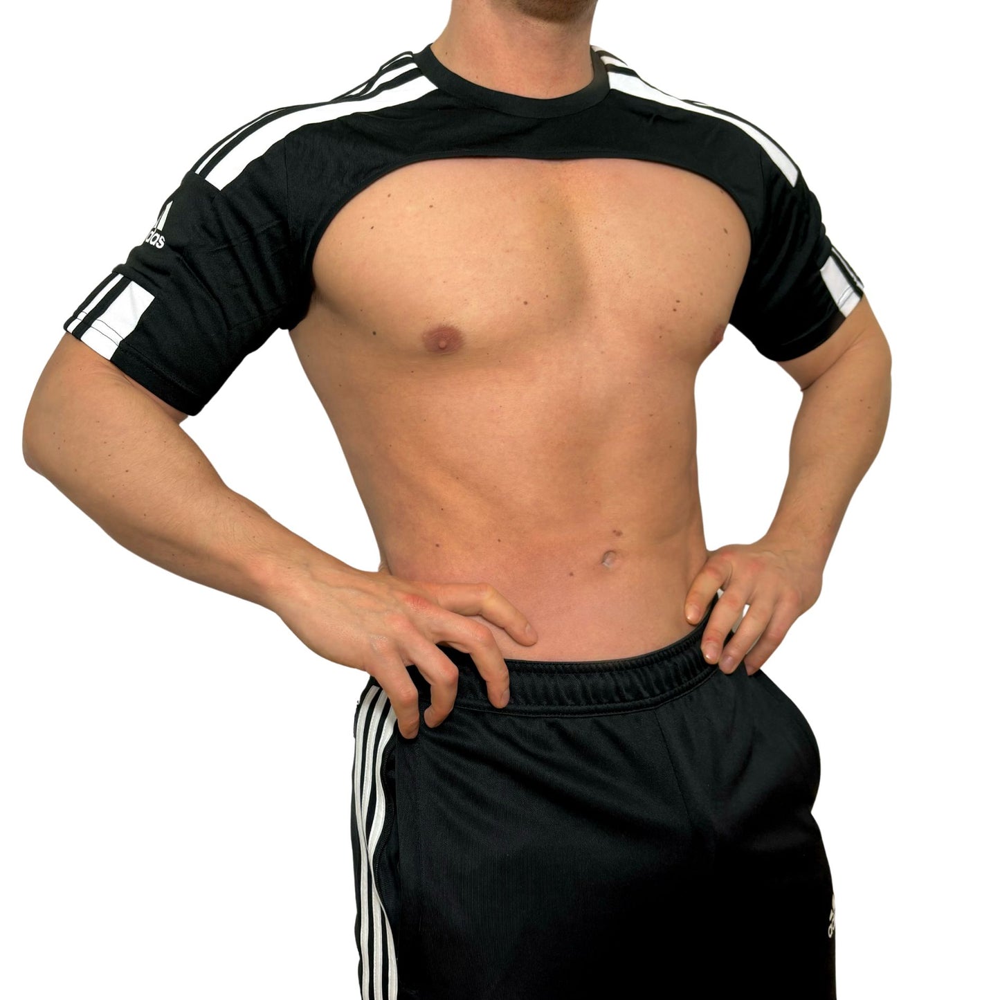 Adidas Sport Shoulders Black Crop Top