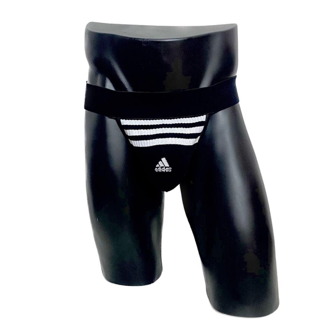 Adidas Three Stripes Sport Logo Black Socks Jockstrap/Thong