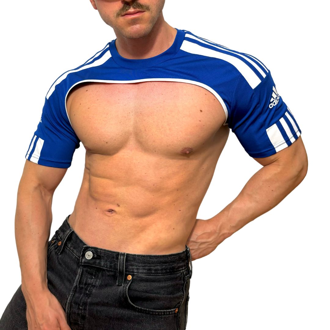 Adidas Sport Shoulders Blue Crop Top