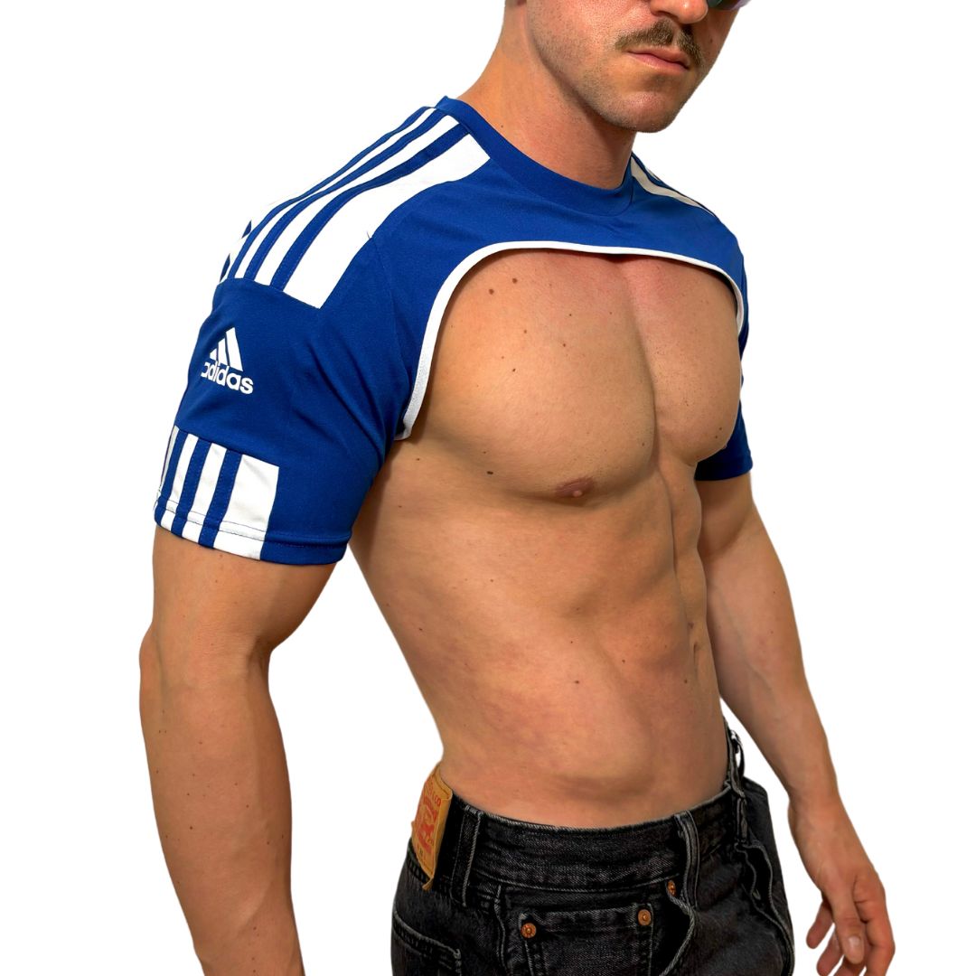 Adidas Sport Shoulders Blue Crop Top