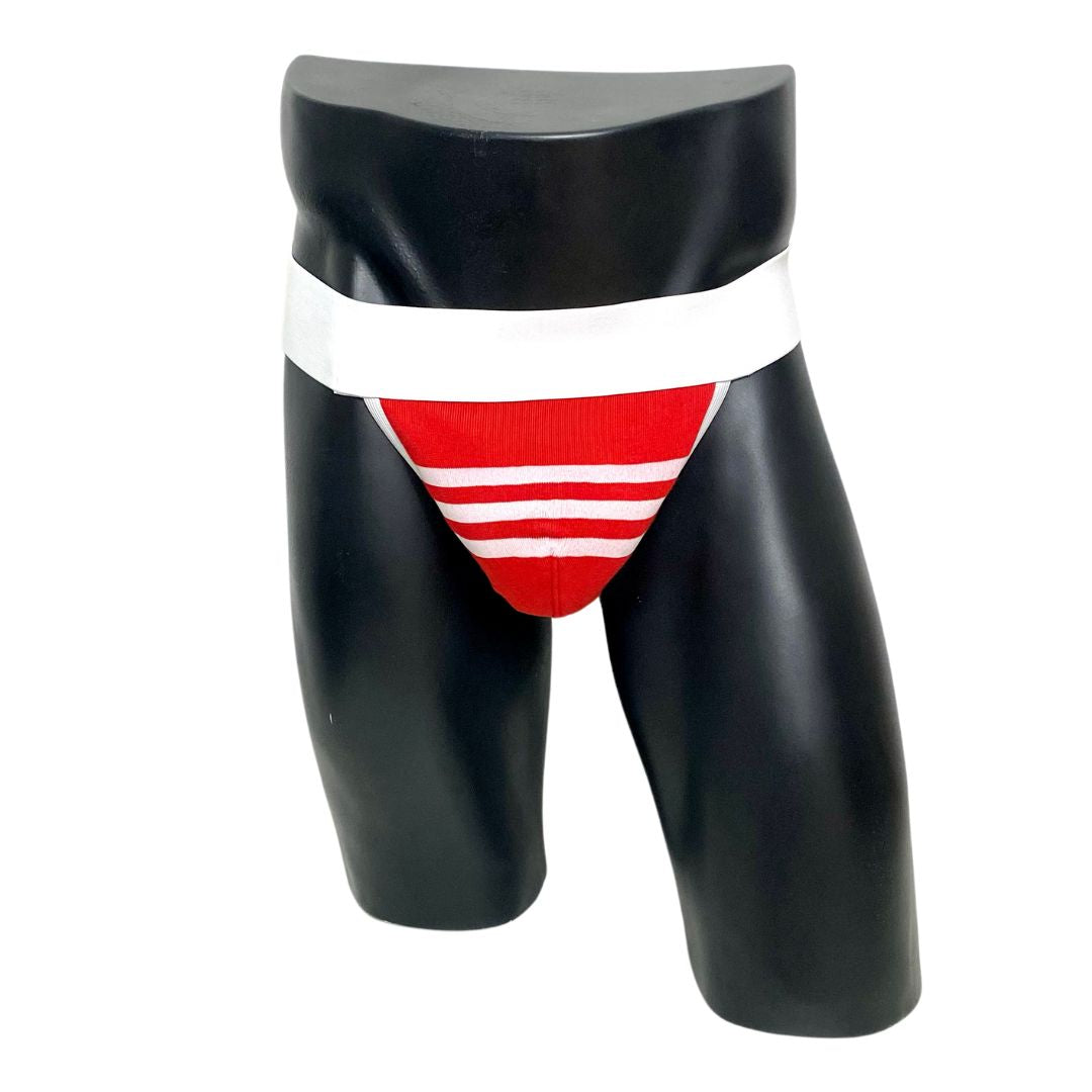Adidas Originals Three Stripes Red Socks Jockstrap/Thong