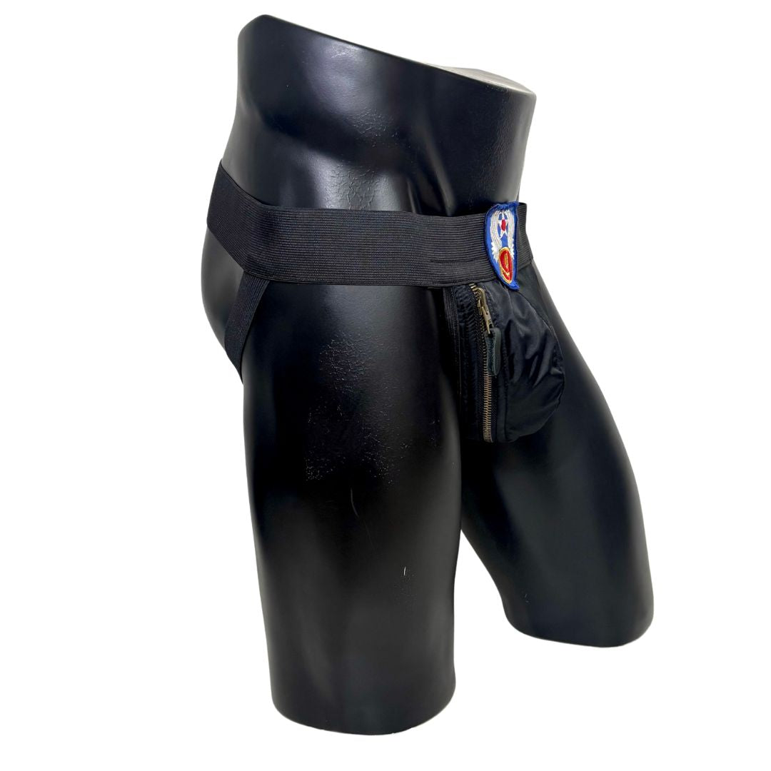 Alpha Industries Black 9 Emblem Pocket Jockstrap/Thong