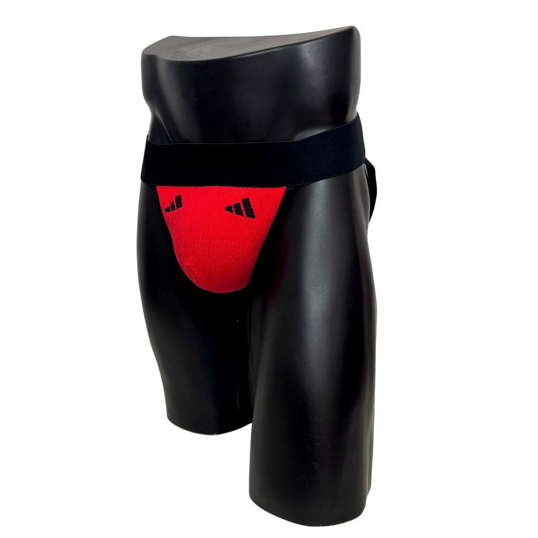 Adidas Sport Logo Red Socks Jockstrap/Thong