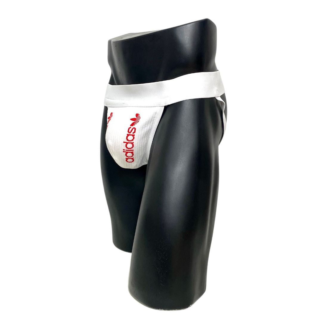 Adidas Originals Double Logo White Socks Jockstrap/Thong