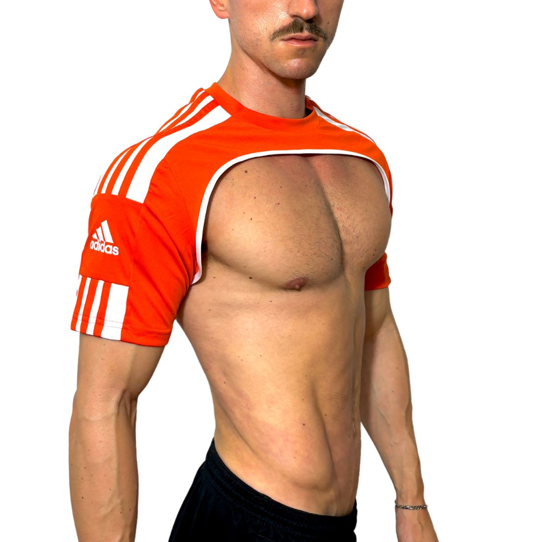 Adidas Sport Shoulders Orange Crop Top