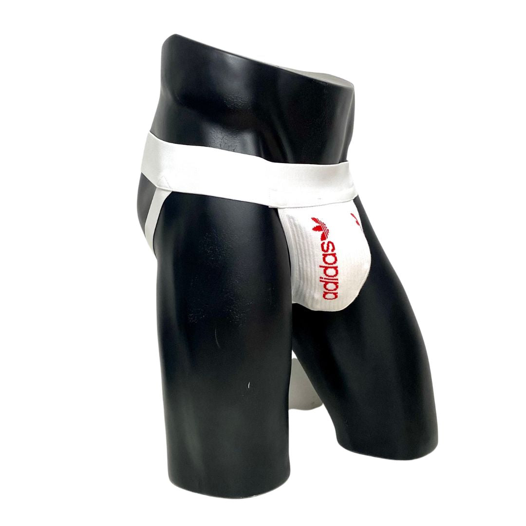 Adidas Originals Double Logo White Socks Jockstrap/Thong