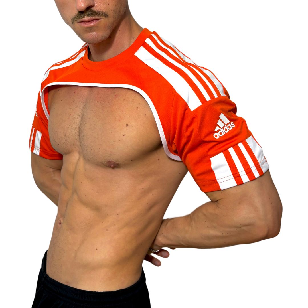 Adidas Sport Shoulders Orange Crop Top