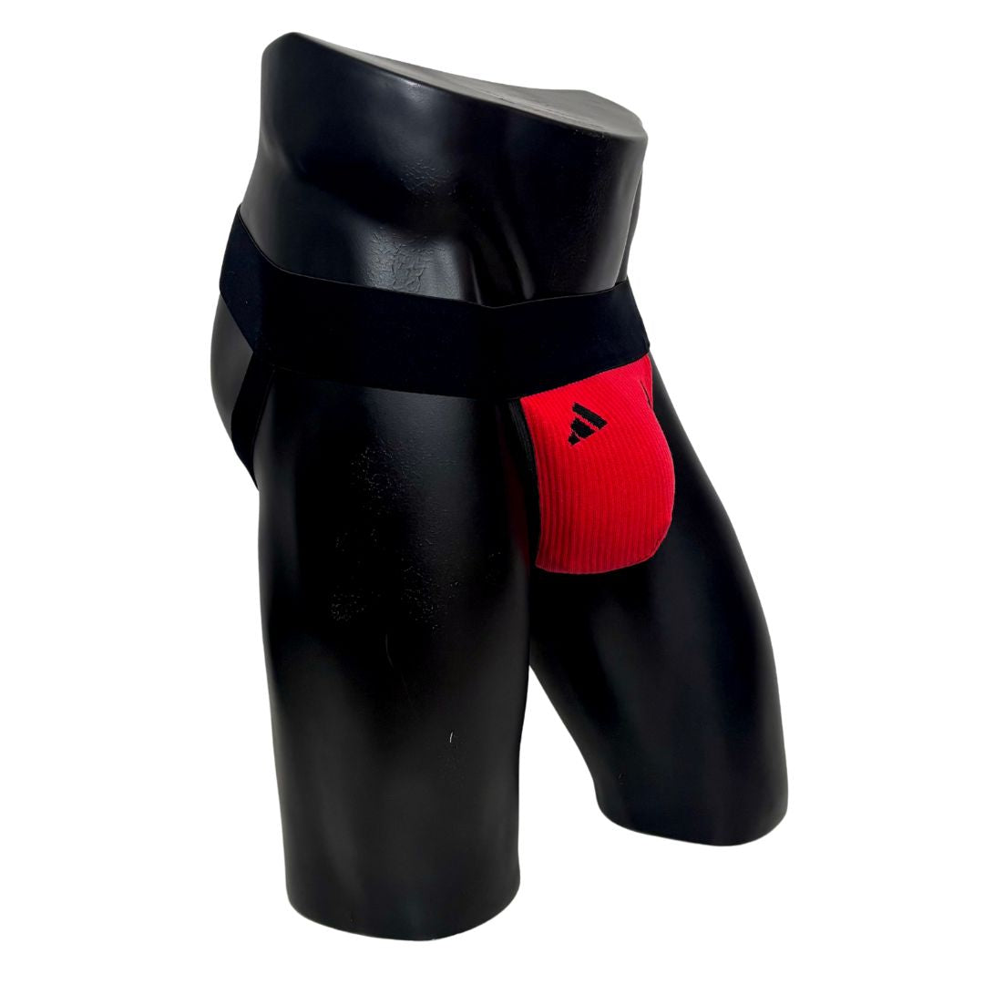 Adidas Sport Logo Red Socks Jockstrap/Thong