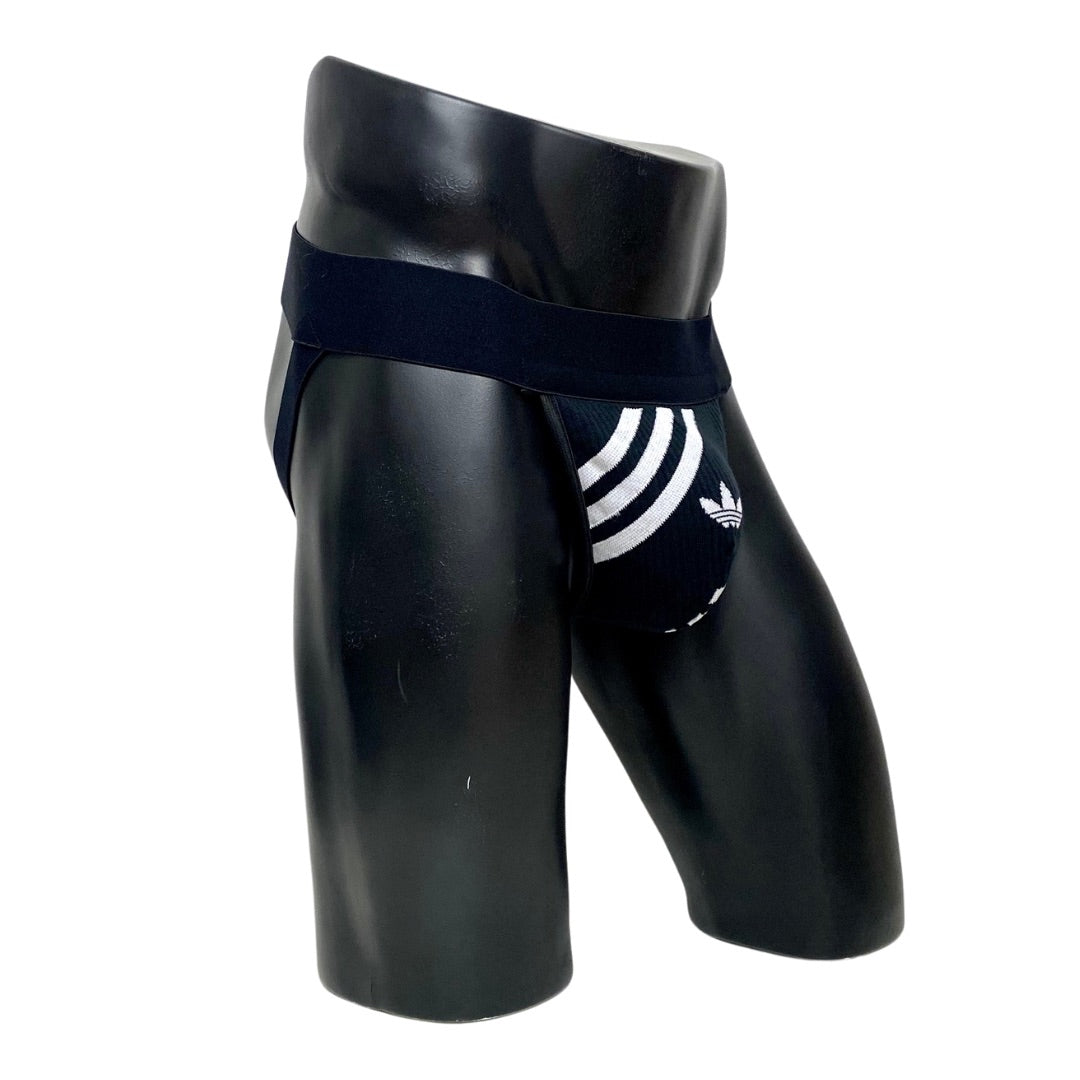 Adidas Originals Three Stripes Logo Black Socks Jockstrap/Thong 2.0