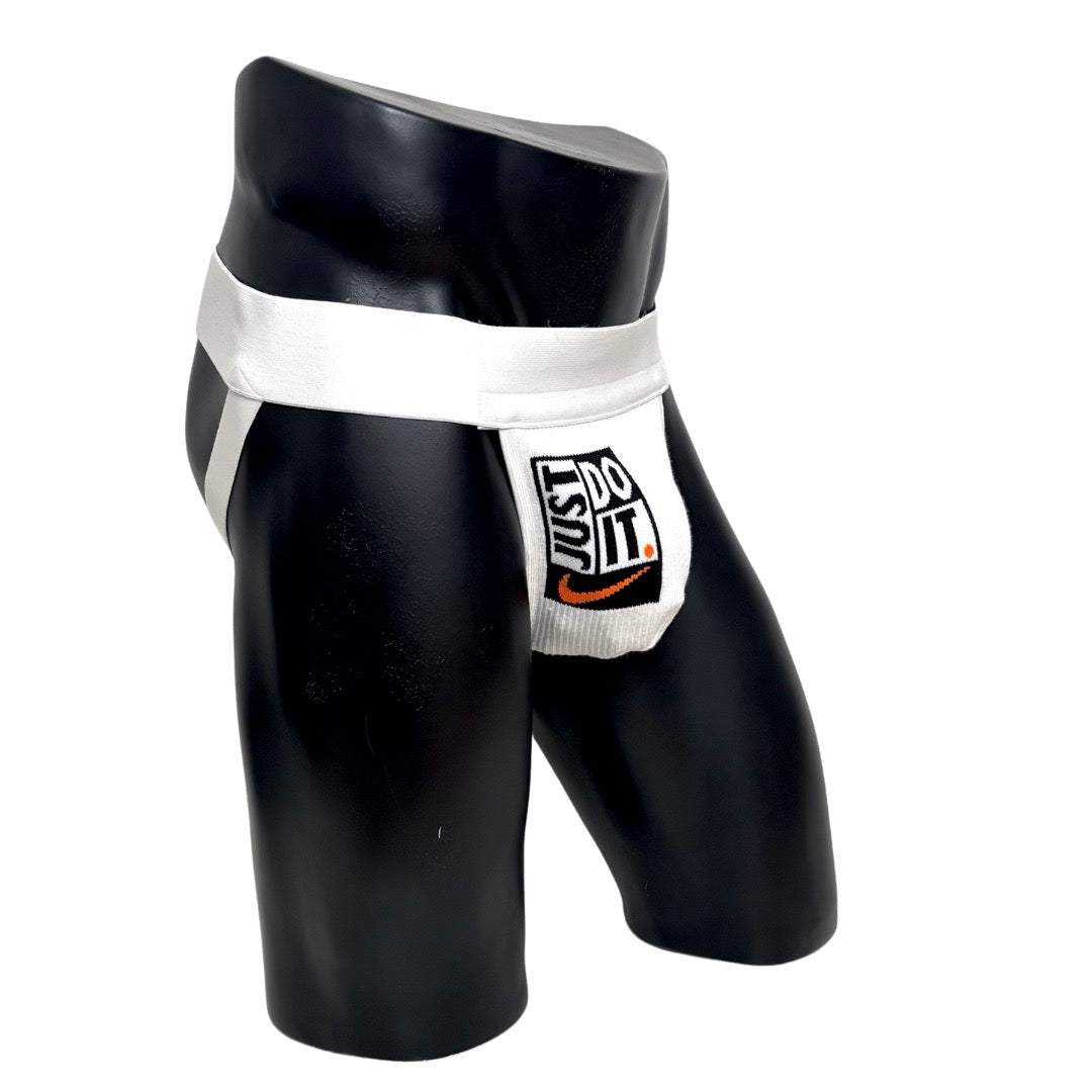 Nike Retro Just Do It White Socks Jockstrap/Thong