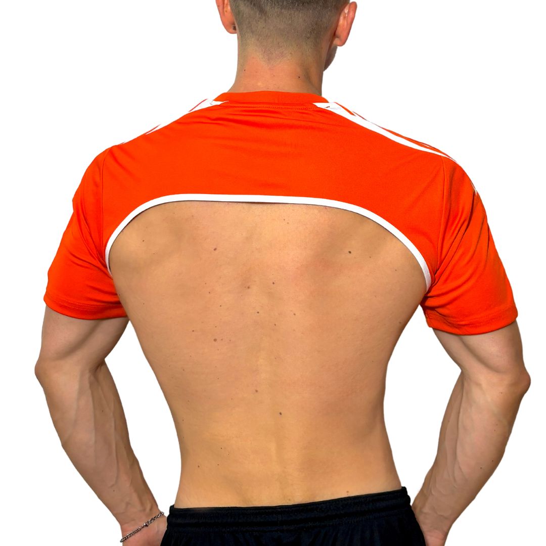 Adidas Sport Shoulders Orange Crop Top