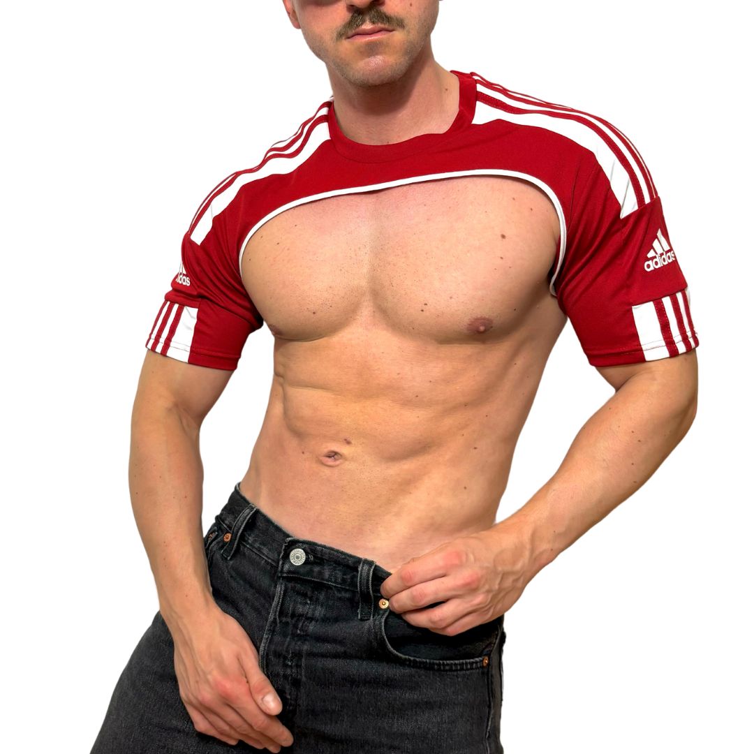 Adidas Sport Shoulders Red Crop Top