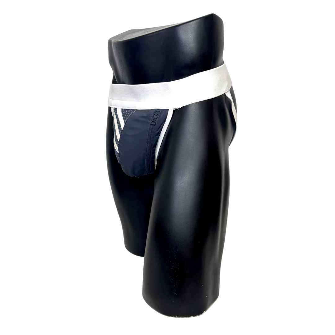 Adidas 3 Stripes Dark Gray Pocket Jockstrap/Thong 2.0