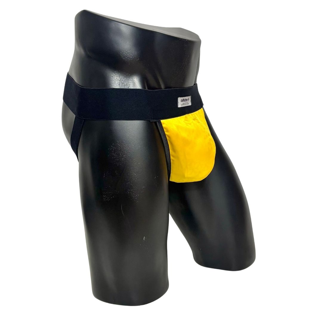 Adidas Glossy Logo All Over Yellow Jockstrap/Thong 2.0