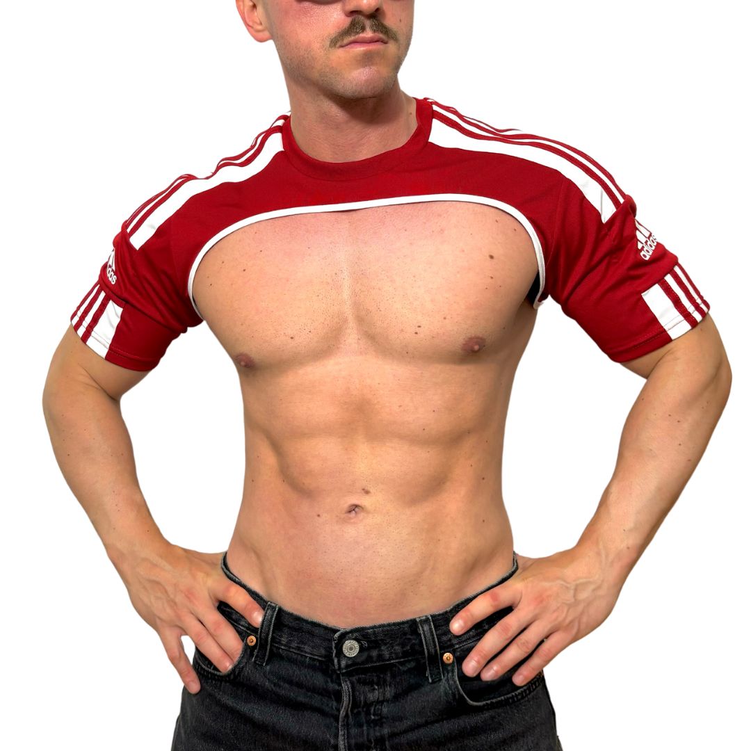 Adidas Sport Shoulders Red Crop Top