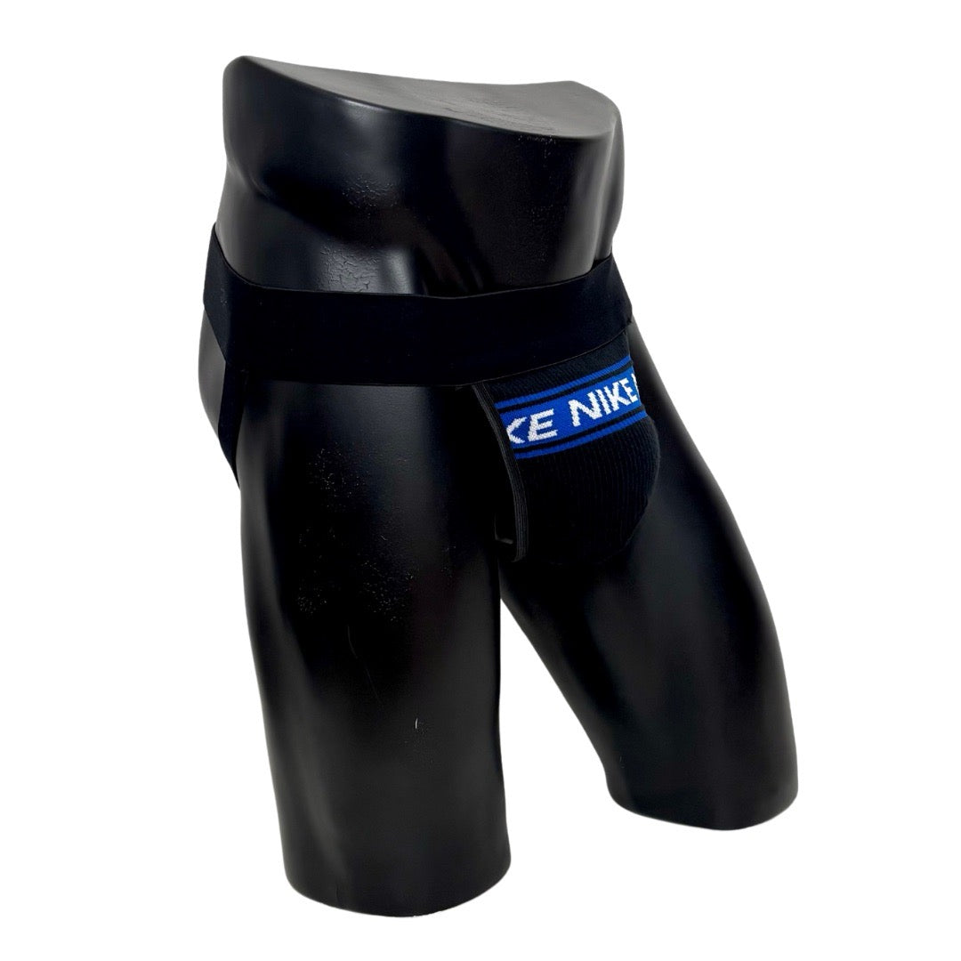 Nike Retro Blue/Black Socks Jockstrap/Thong