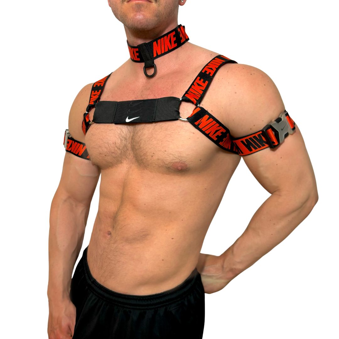 Nike Air Max ORANGE Harness, Choker and Arm Bands SET