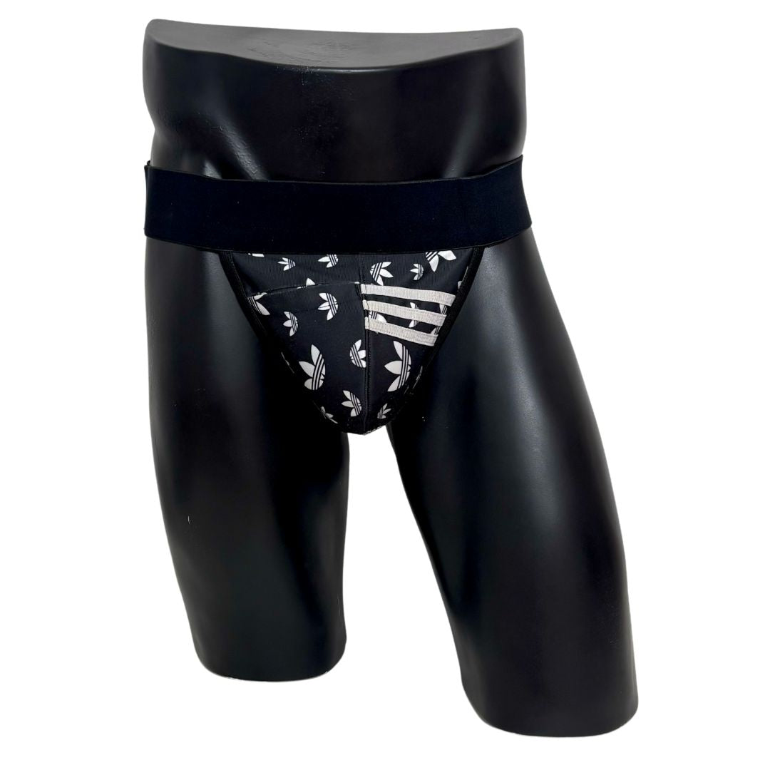 Adidas Originals All Over Logo Print With Pocket Jockstrap/Thong